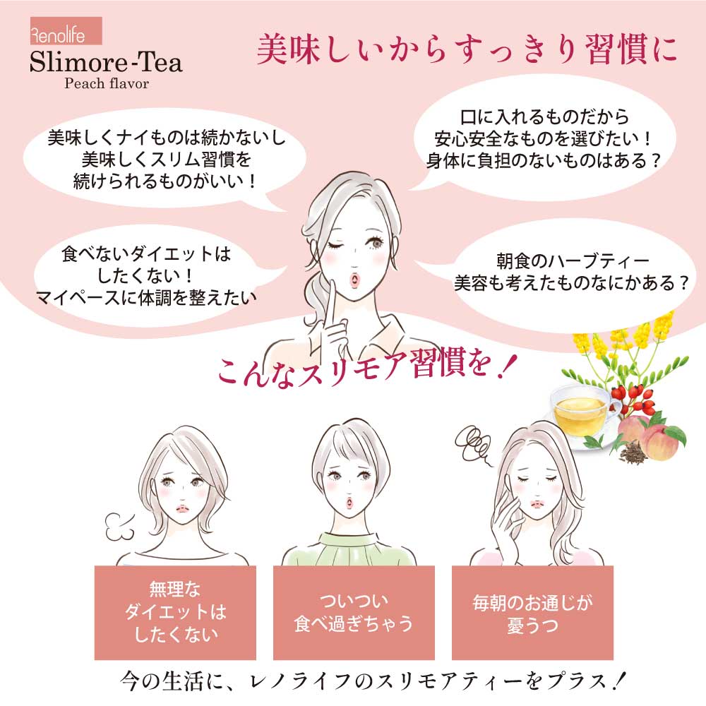 Slimore-Tea Peach flavor（スリモアティー）